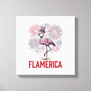 Toile Flamérica Flamant Patriotique Vintage Conception d