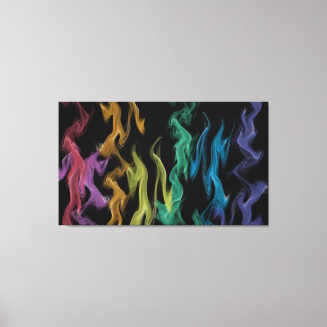 Toile Flames arc-en-ciel (Recto)