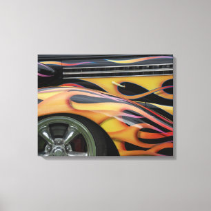 TOILE FLAMMES DE VOITURE CLASSIQUES