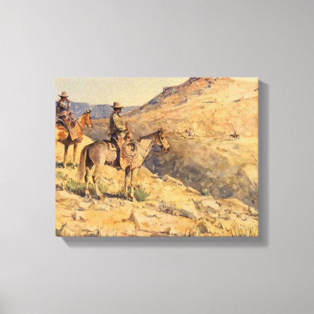 Toile Flat-Top Riders par Edward Borein (Recto)