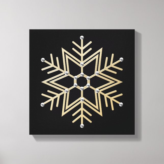 Toile Flèche de neige en argent et en or (Recto)