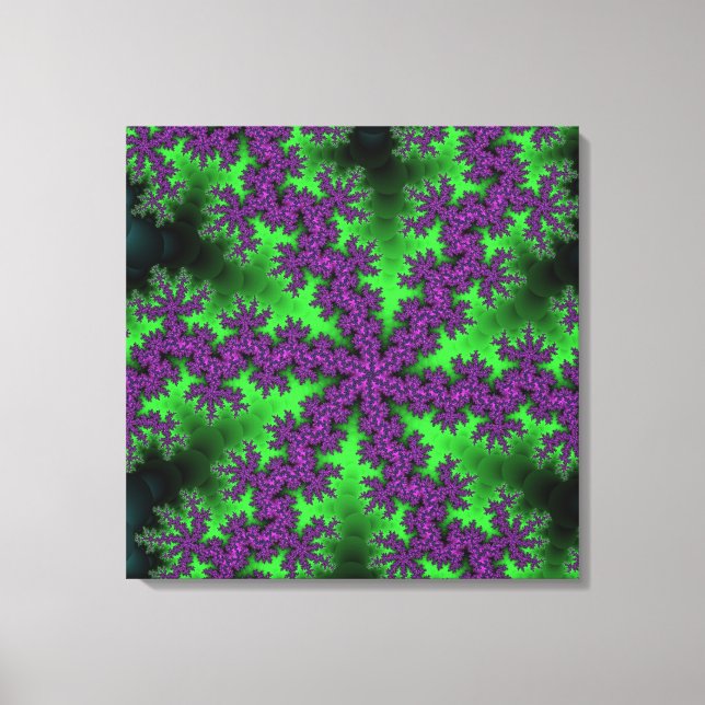 Toile Flèche de neige verte et violette (Recto)
