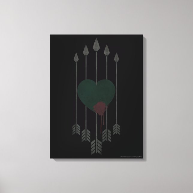 Toile Flèche | Flèches percutées dans le coeur (Recto)