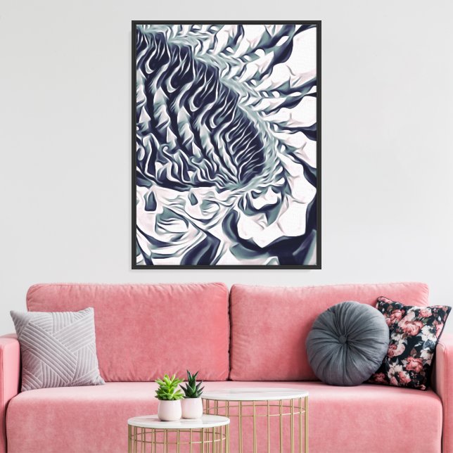 Toile fleur abstrait (Insitu(Salon))