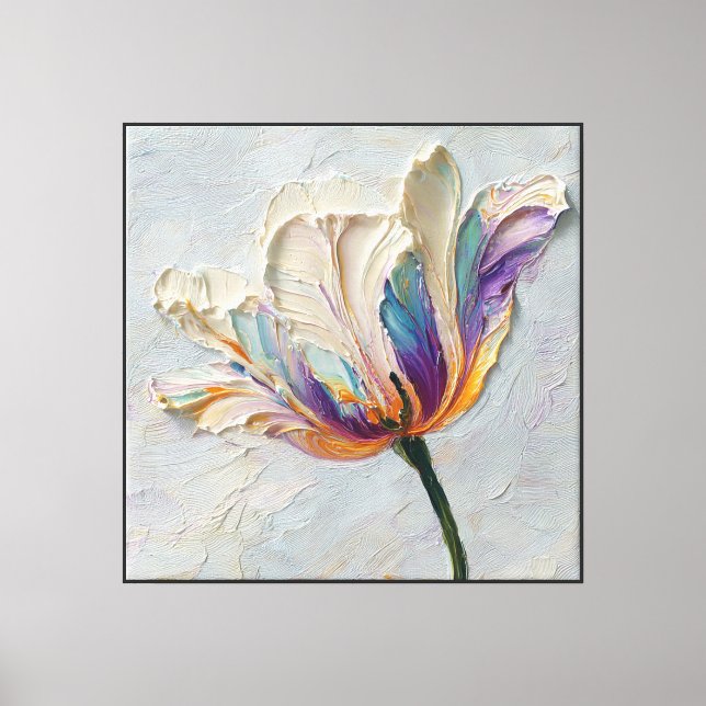Toile Fleur Abstraite Bloom Prism (Recto)