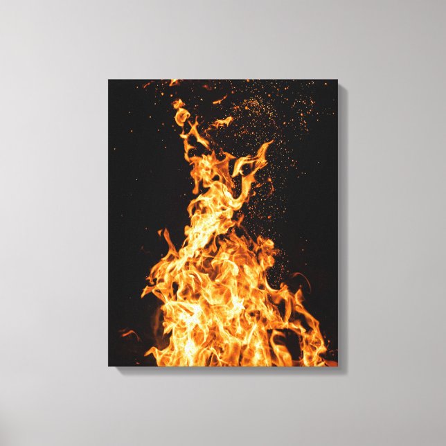 Toile Fleur comme feu - Motivation Flame Design (Recto)