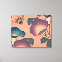 Fleur d'abeille rose Art classique Hokusai