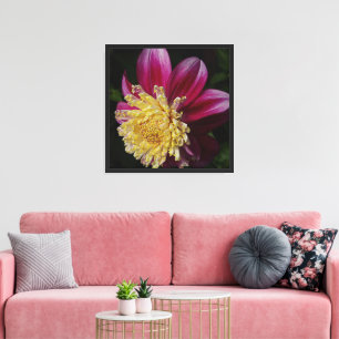Toile Fleur d'anémone rose Dahlia