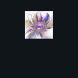 Toile Fleur d'art Abstrait, énergique et coloré<br><div class="desc">Une puissante fleur d'imaginaire multicolore, un art fractal floral unique. Conception pour votre impression de toile et plus encore.</div>