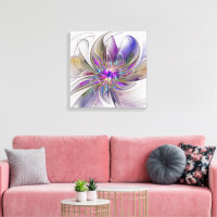 Fleur d'art fractal abstrait énergique et coloré