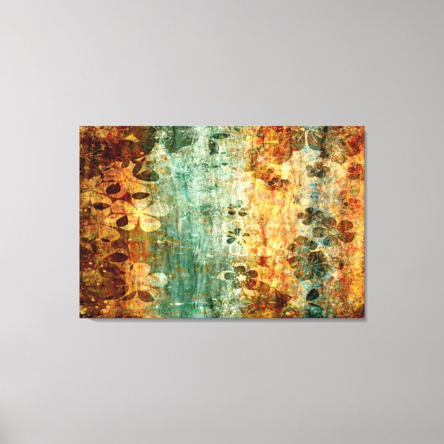 Toile Fleur de bois vintage Art Abstrait (Recto)