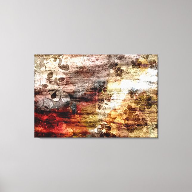 Toile Fleur de bois vintage Art Abstrait 2 (Recto)