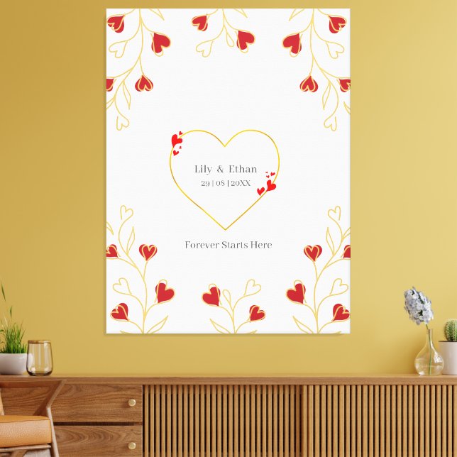 Toile Fleur de cœur romantique (Insitu(Salon))