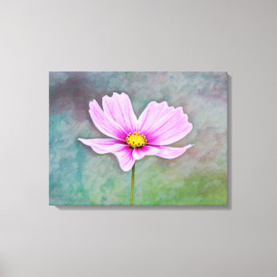 Toile Fleur de Cosmos en Art Photographique Rose