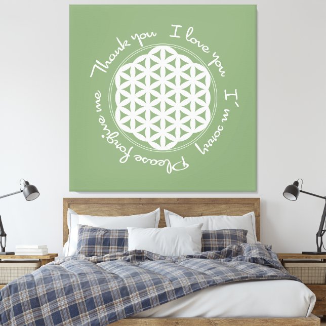 Toile Fleur de la vie Ho'oponopono (Insitu(Chambre))