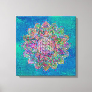 Toile Fleur de la vie - Indien Mandala 7c