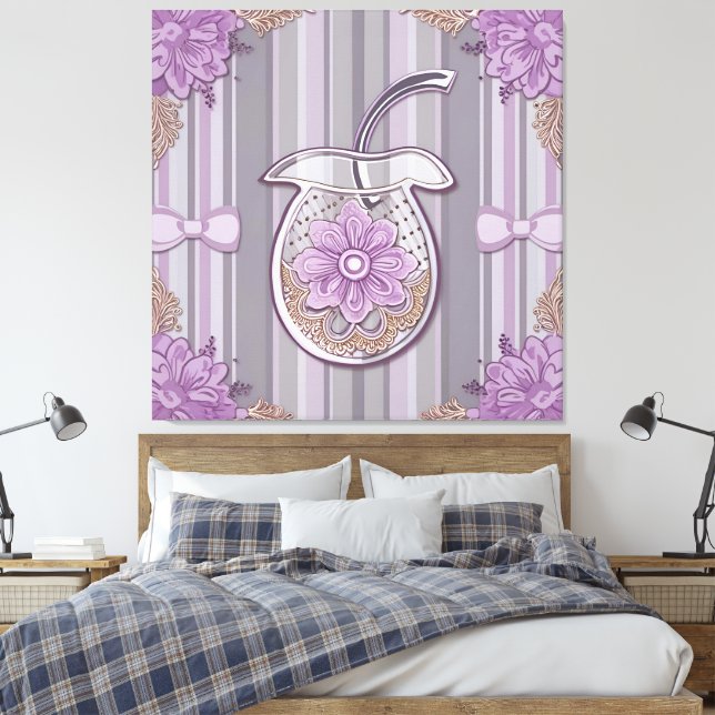 Toile Fleur de Lavande Shabby Chic dans du Verre (Insitu(Chambre))