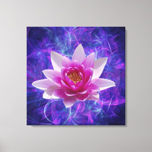 Toile Fleur de lotus rose
