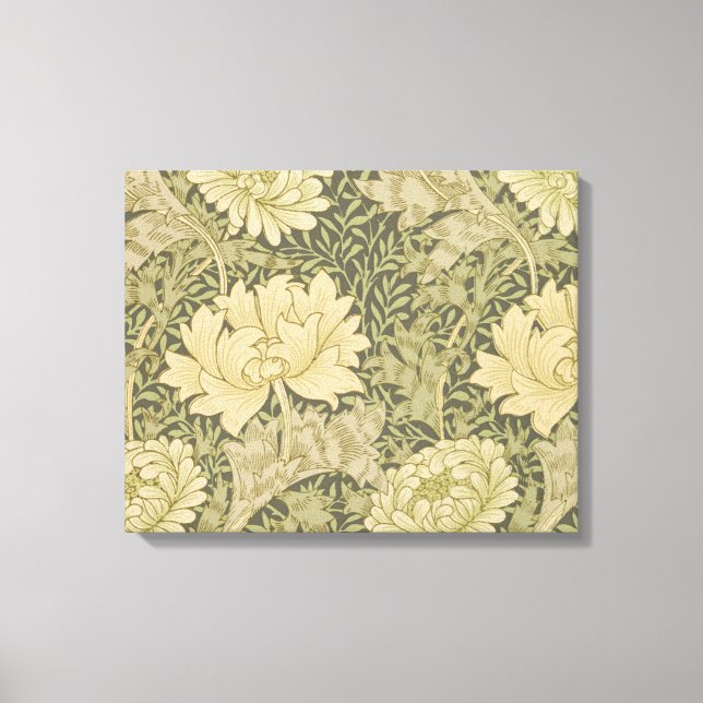 Toile Fleur de Sauge Chrysanthème de William Morris (Recto)