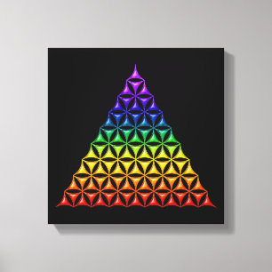 Toile Fleur de vie / Blume des Lebens - chakra pyramidal
