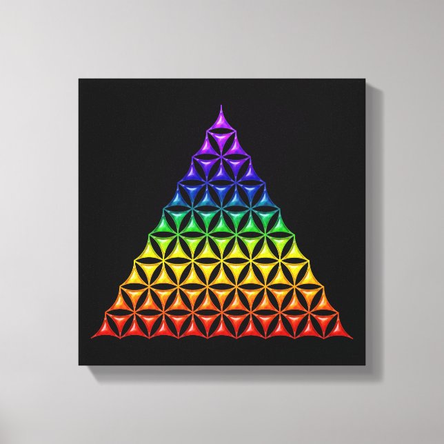 Toile Fleur de vie / Blume des Lebens - chakra pyramidal (Recto)