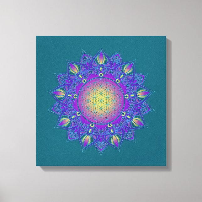 Toile Fleur De Vie - Mandala Indien 3 (Recto)