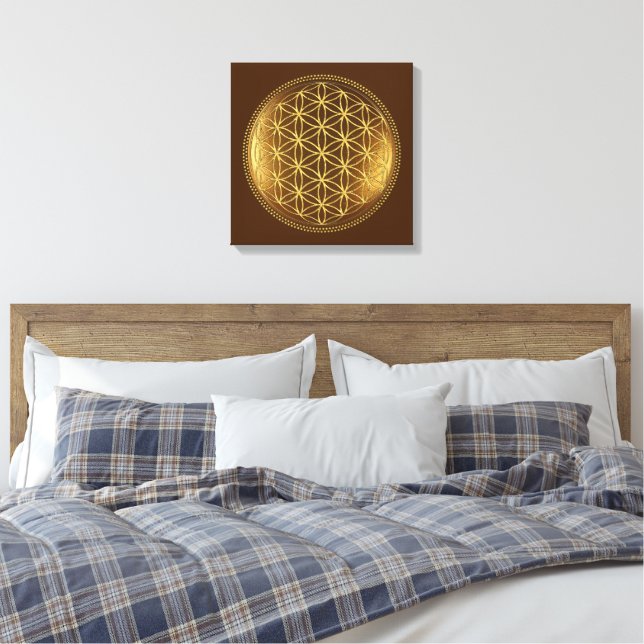 Toile FLEUR DE VIE - Médaillon de Géométrie Sacrée 1 (Insitu(Chambre))