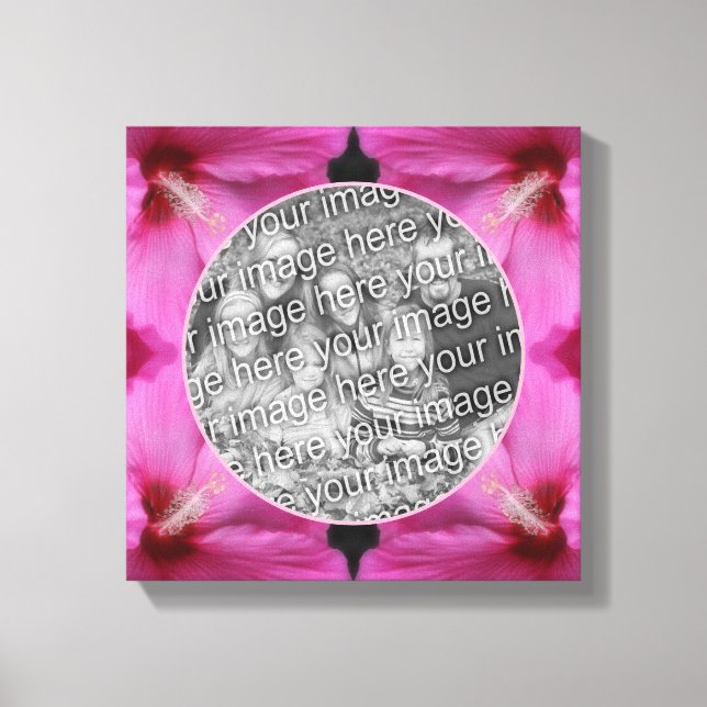 Toile Fleur d'Hibiscus Rose Créer Votre Propre Photo (Recto)