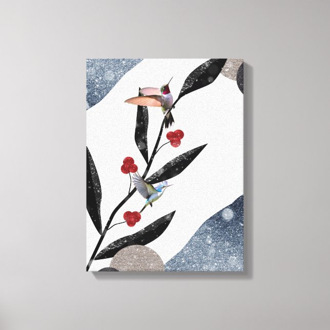 Toile Fleur d'hiver abstrait (Recto)