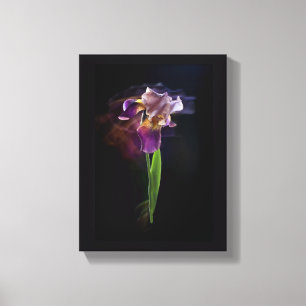 Toile Fleur d'iris abstraite – Art floral élégant