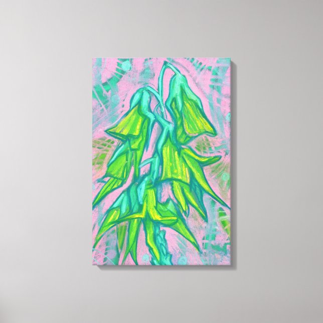 Toile Fleur d'oiseaux australienne, peinture florale tro (Recto)