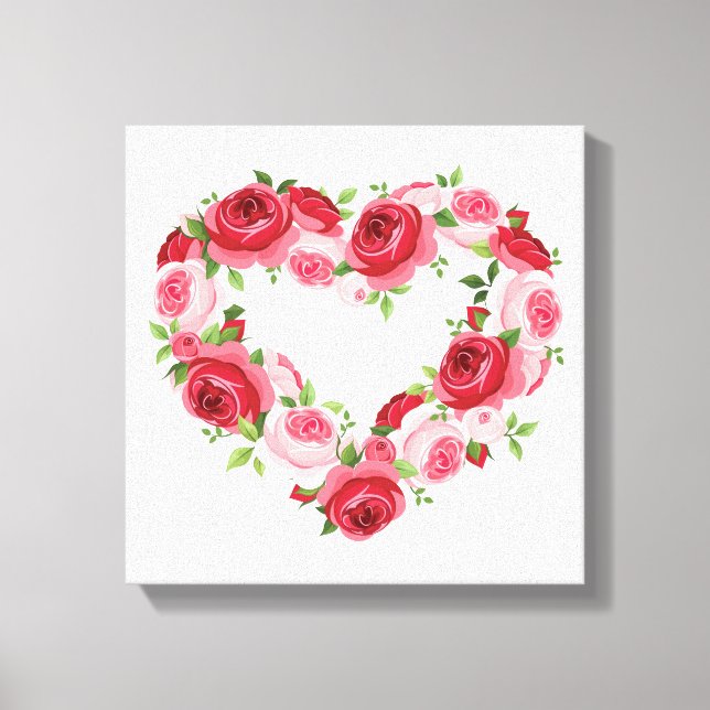 Toile Fleur du Coeur couronne, Amour (Recto)