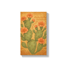 Fleur du désert - Cactus Boho Canvas