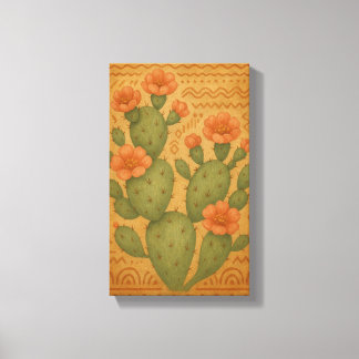 Toile Fleur du désert - Cactus Boho Canvas