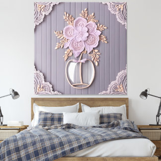 Toile Fleur en dentelle 3D romantique