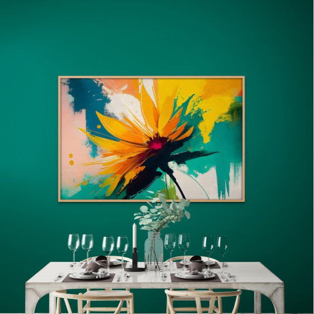 Toile Fleur énigmatique – Une danse de couleur et de mou (Enigmatic Blossom – A Dance Of Color And Motion)