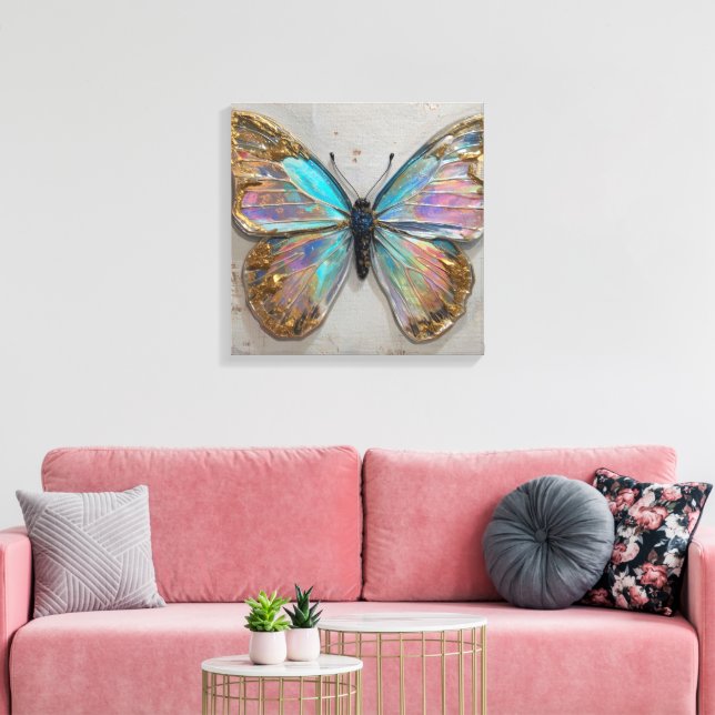 Toile Fleur hypnotique de couleur en gros plan (Insitu(Salon))