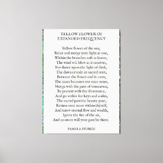 Toile Fleur Jaune de poème de fréquence étendue