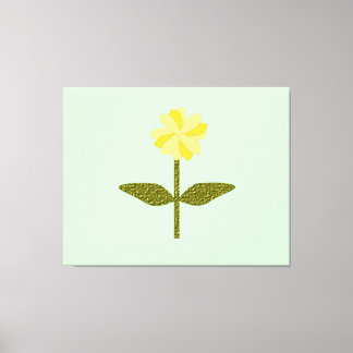 Toile Fleur Jaune Faisée Imprimer