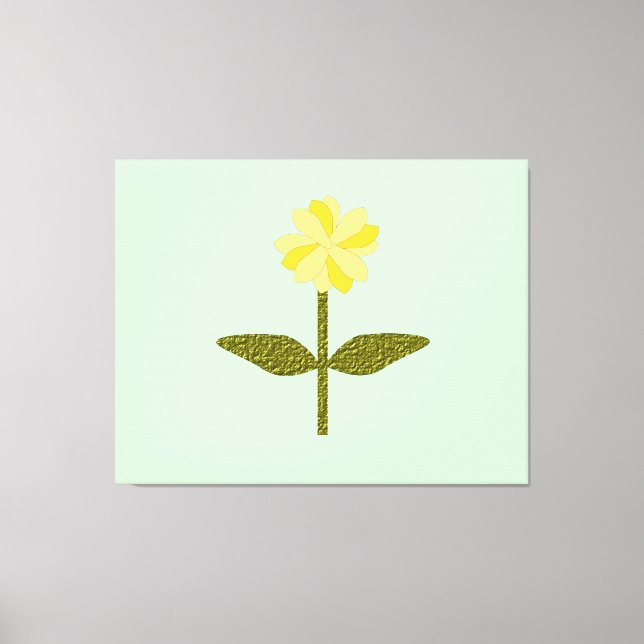 Toile Fleur Jaune Faisée Imprimer (Recto)