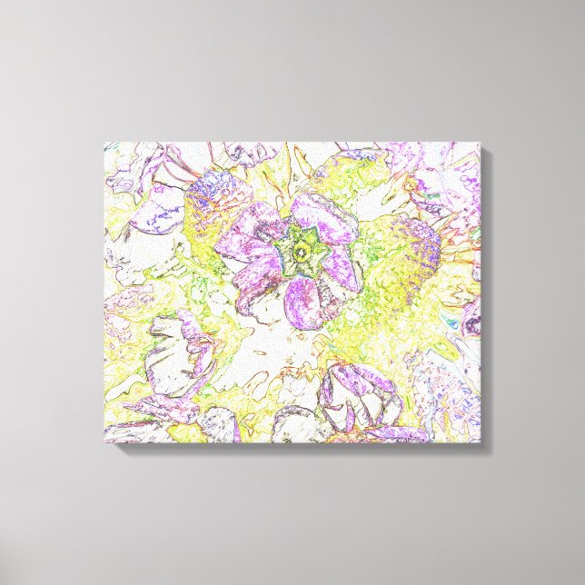 Toile fleur peinte (Recto)