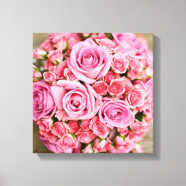 Toile Fleur Rose Bouquet (Recto)