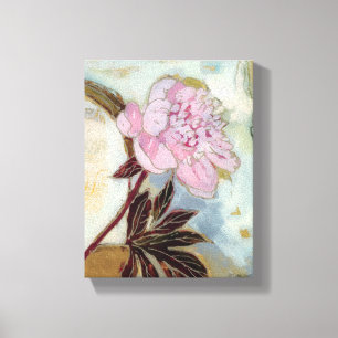 Toile Fleur rose de pivoine