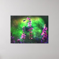 Fleur rose et abeille contre le monde