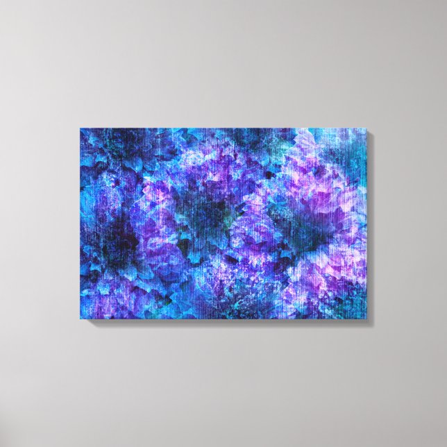 Toile Fleur rose violet motif riche style art design (Recto)