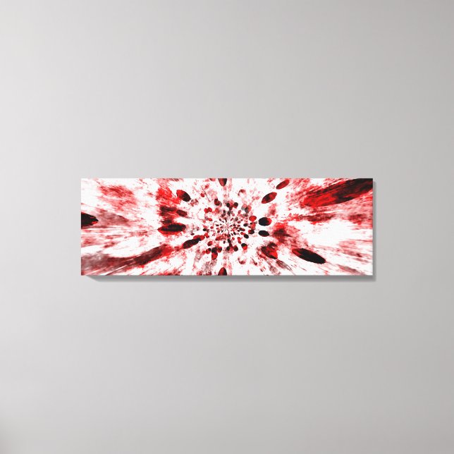 Toile Fleur rouge et blanche Abstraite (Recto)