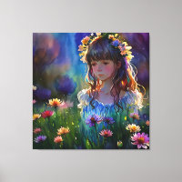 *~ Fleur sauvage Champ AP56 Peinture d'art féminin