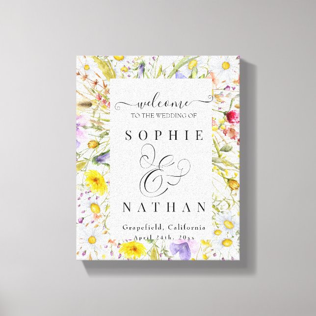 Toile Fleur sauvage d'été de printemps Beige Boho Affich (Recto)