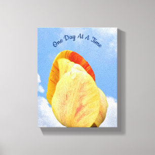 Toile Fleur Tulipe Un Jour À La Fois Inspirante