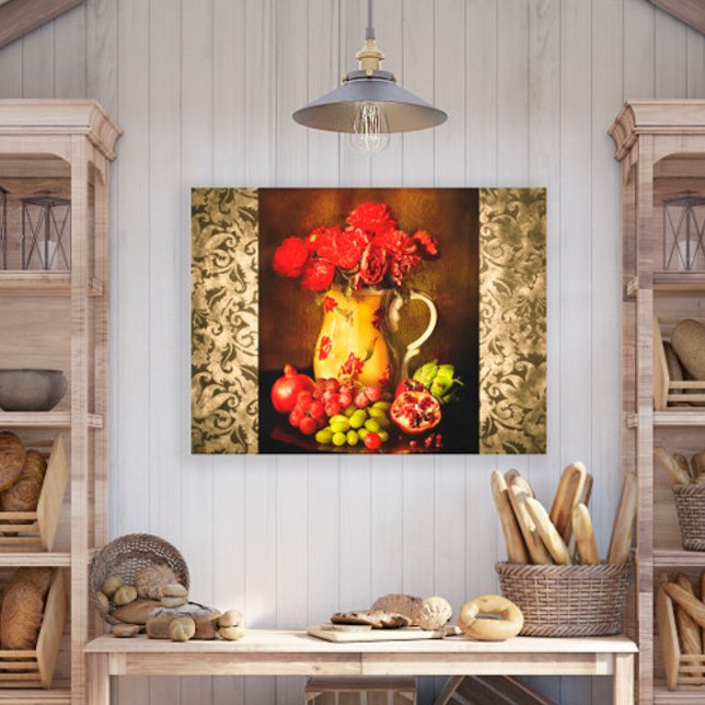 Toile Fleur Vase Vintage antique (Créateur téléchargé)